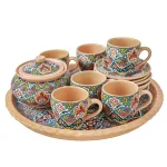 ست میناکاری قندان و فنجان
